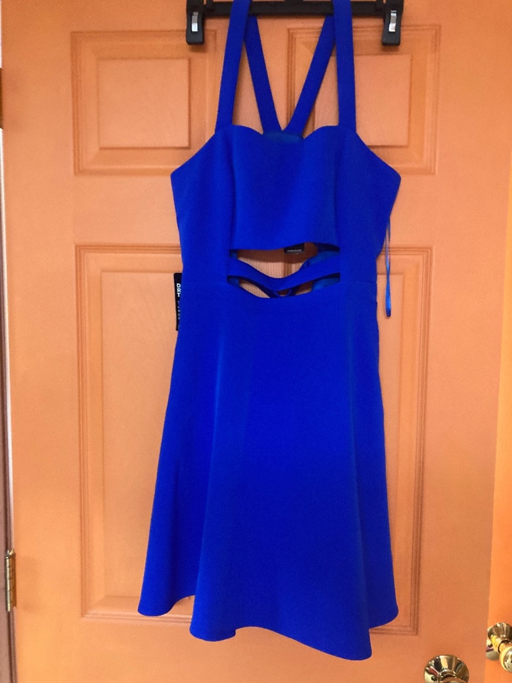 NWT Express Cobalt Blue Cutout Mini Dress Sz 4